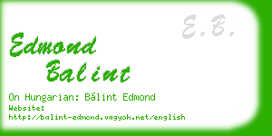 edmond balint business card