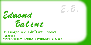 edmond balint business card